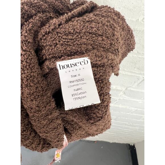 House of CB Women's Sloane Bouclé Knit Maxi Skirt Chocolate Brown Size M NWT - Picture 8 of 9